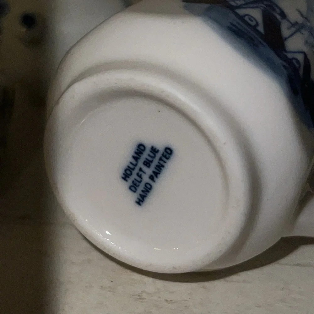 Vintage Blue Delft porcelain miniatures doll house